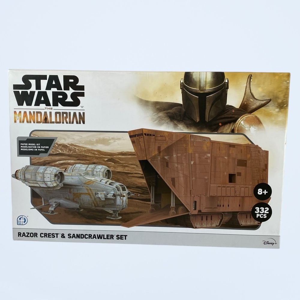 NEW The Mandalorian Razor Crest & Sandcrawler Set 4D Model Kit Star Wars